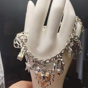 Kirks Folly Vintage Dance With Fairies Charm Bracelet W/Aurora Borealis Crystal